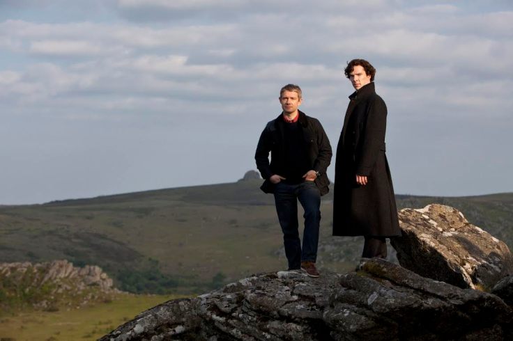 Programme Name: Sherlock - TX: n/a - Episode: n/a (No. 2) - Embargoed for publication until: 03/01/2012 - Picture Shows: (L-R) Dr John Watson (MARTIN FREEMAN), Sherlock Holmes (BENEDICT CUMBERBATCH) - (C) Hartswood Films - Photographer: Colin Hutton